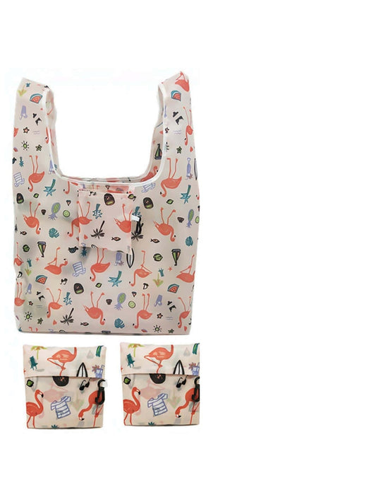 Foldable Flamingo Tote Bags